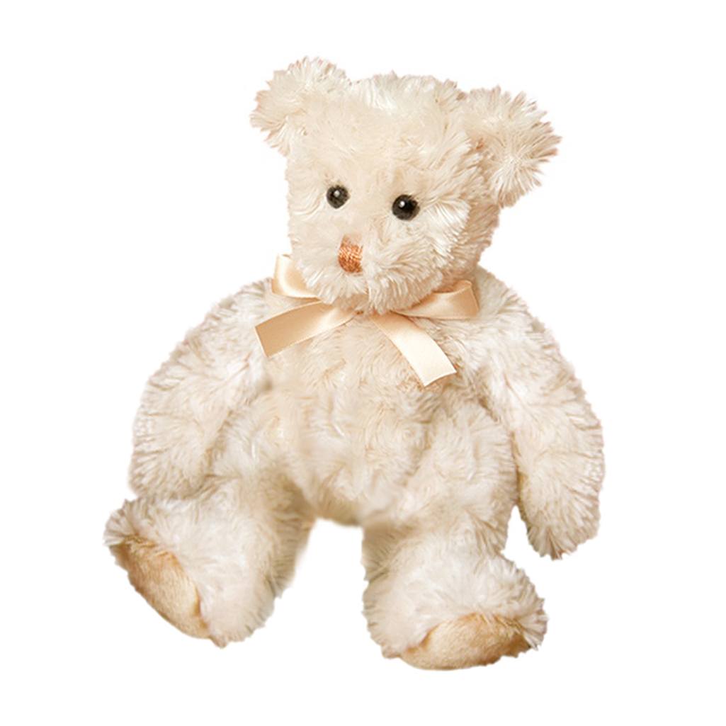 12701-1.jpg Cream Fuzzy Teddy Bear - Image 1
